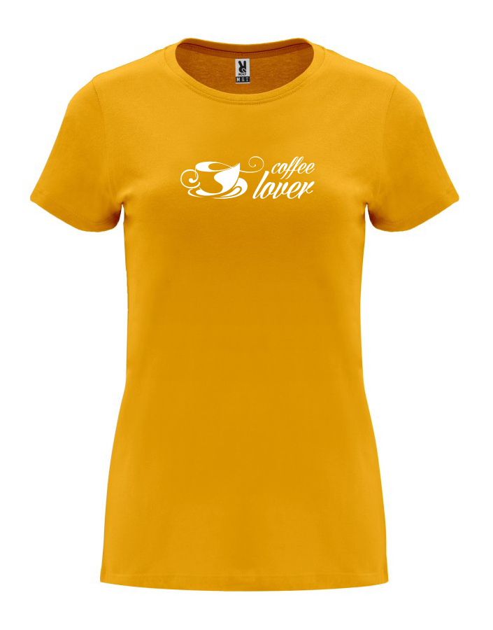 Dámské tričko s potiskem Coffee lover oranžová