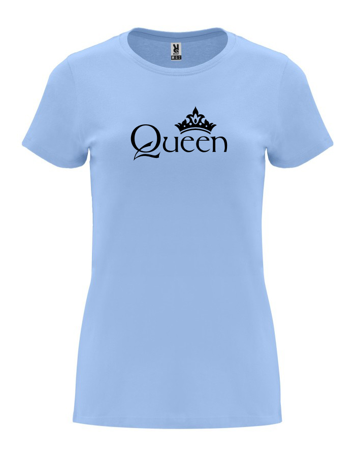 Dámské tričko s potiskem Queen nebesky modrá