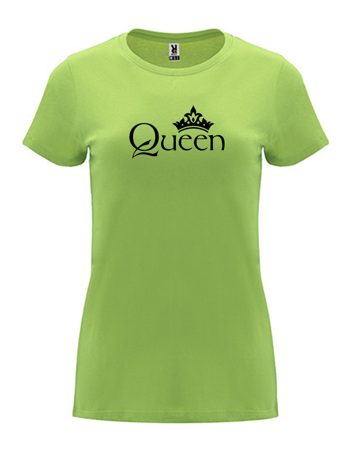 Dámské tričko s potiskem Queen světle zelená