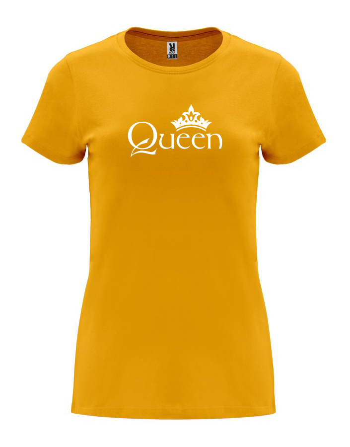 Dámské tričko s potiskem Queen oranžová