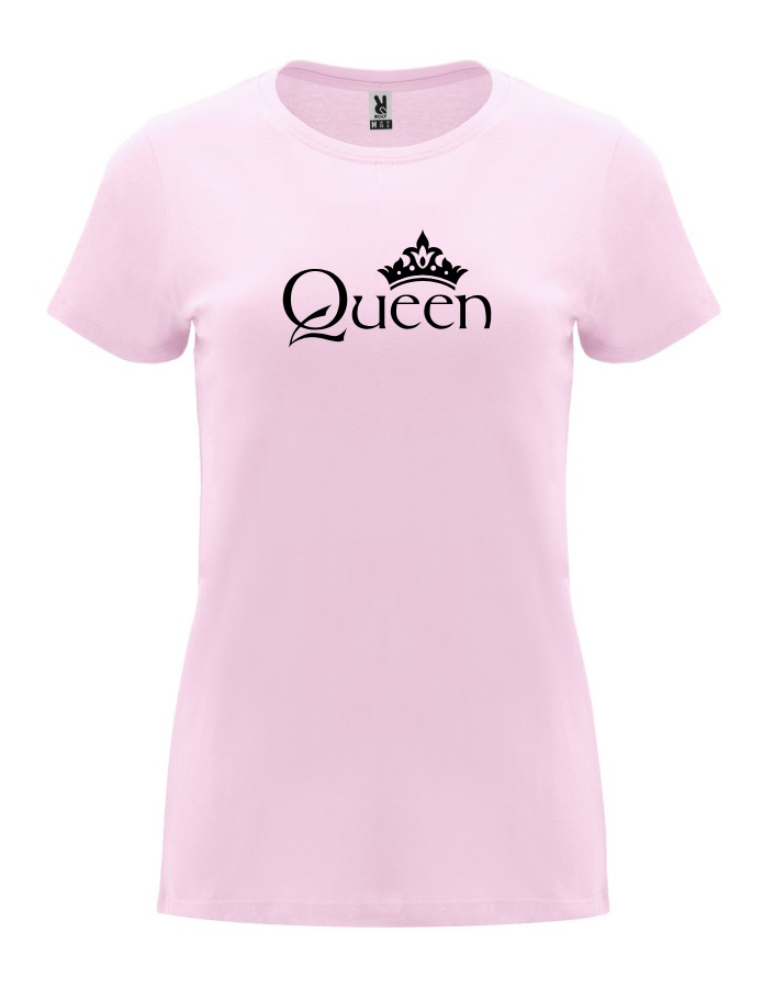 Dámské tričko s potiskem Queen světle růžová