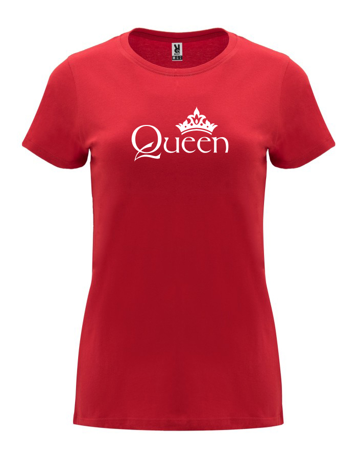 Dámské tričko s potiskem Queen červená