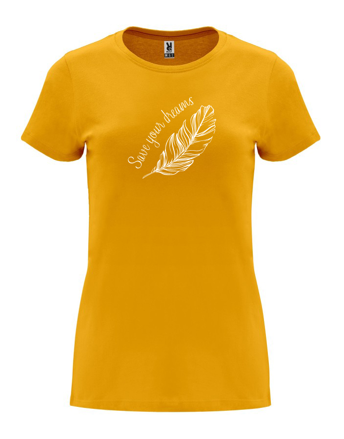 Dámské tričko s potiskem Save your dreams oranžová