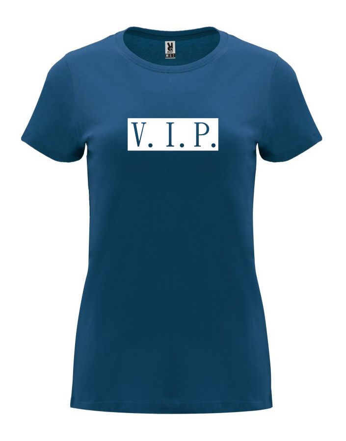 Dámské tričko s potiskem VIP námořnická modrá