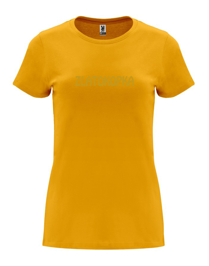 Dámské tričko s potiskem Zlatokopka oranžová