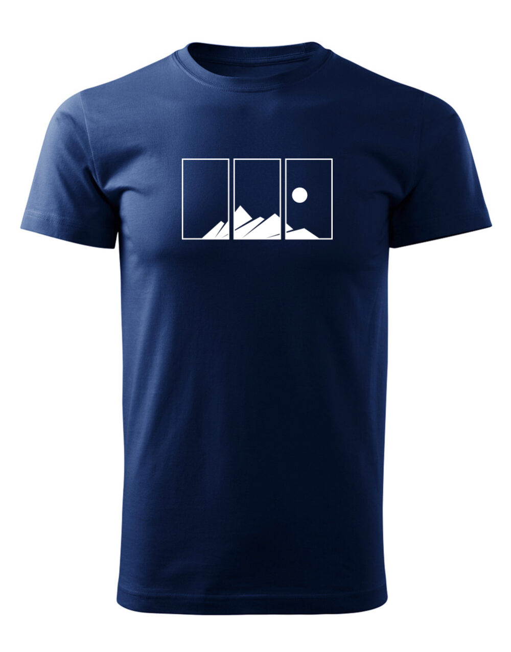 Pánské tričko s potiskem Hory námořnická modrá