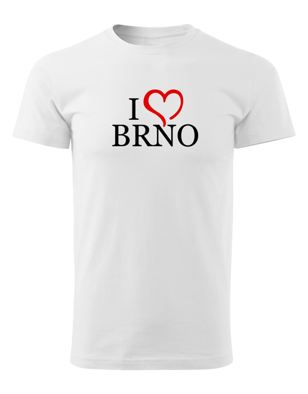 Pánské tričko s potiskem I love Brno bílá