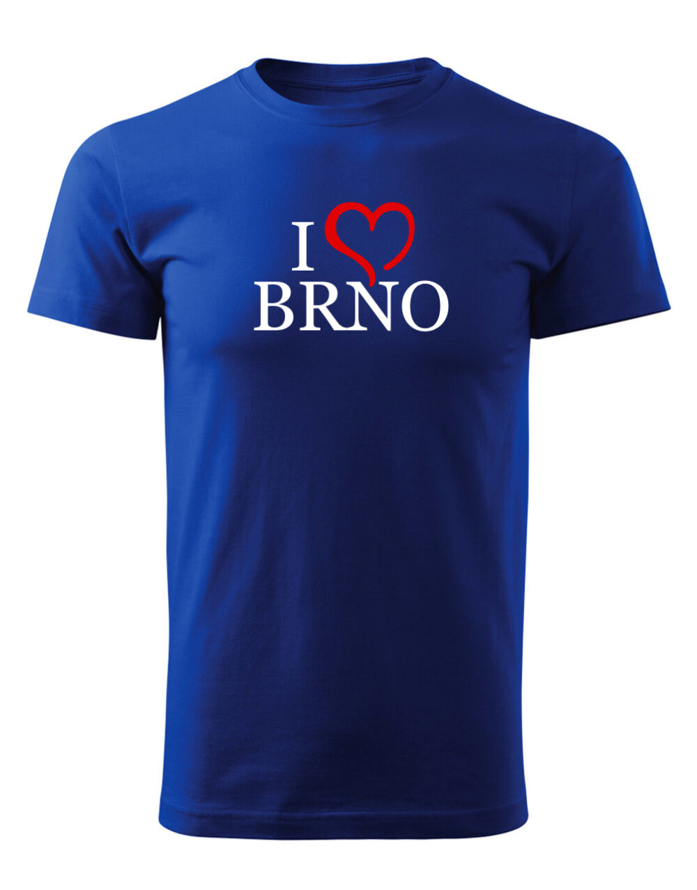 Pánské tričko s potiskem I love Brno královská modrá