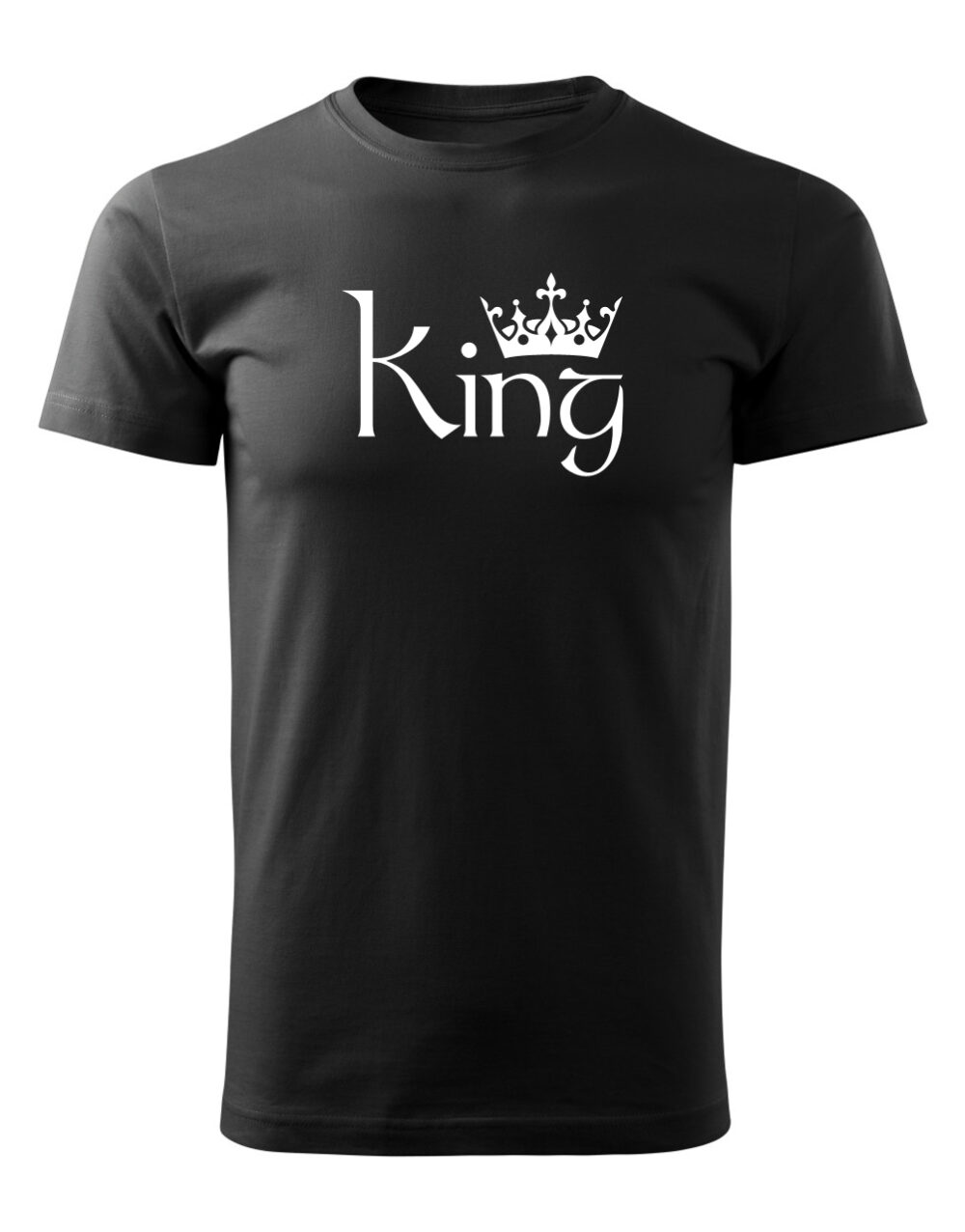 Pásnké tričko s potiskem King černá