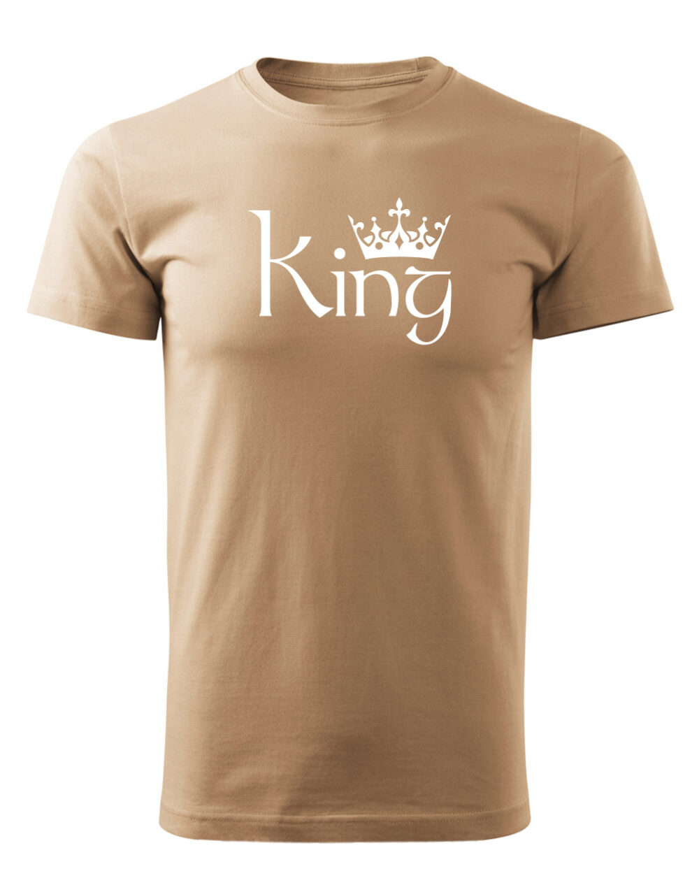 Pásnké tričko s potiskem King písková