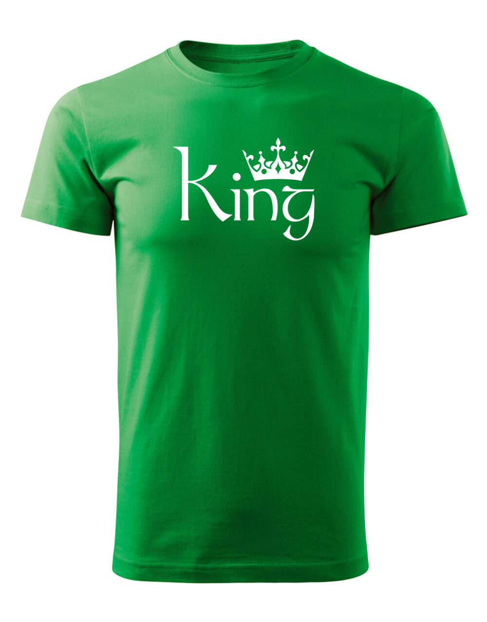 Pásnké tričko s potiskem King světle zelená