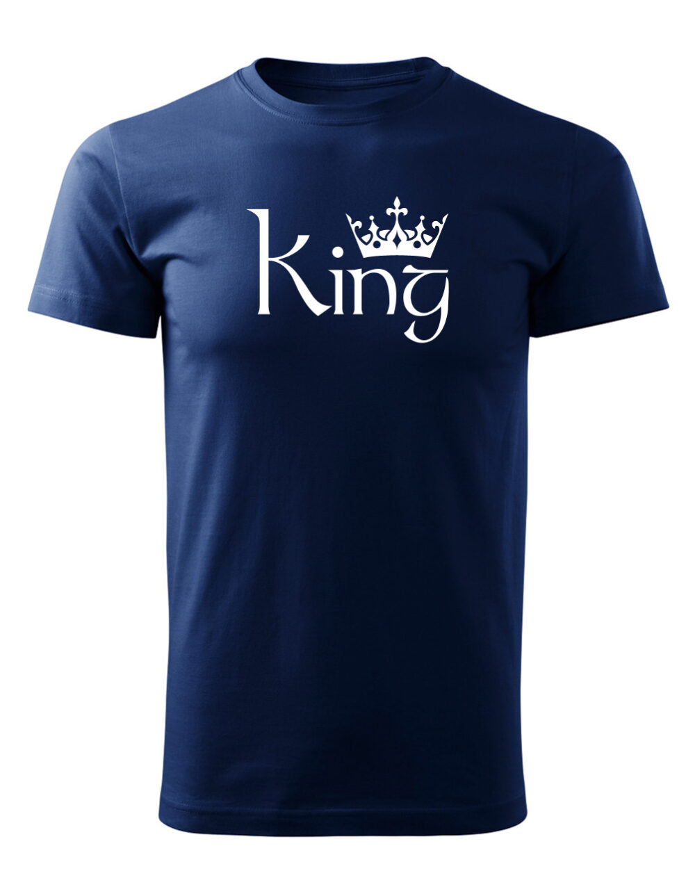 Pásnké tričko s potiskem King námořnická modrá