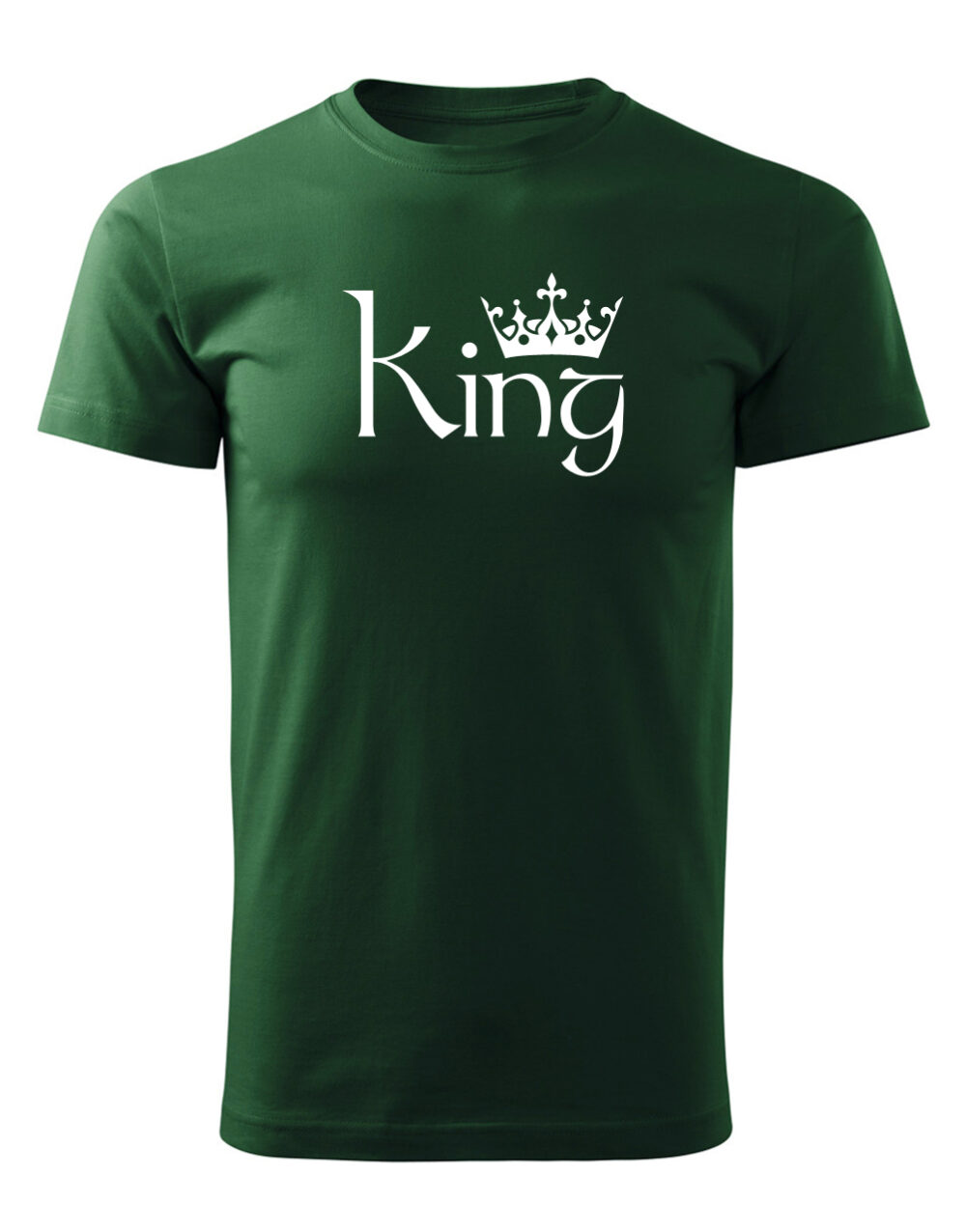 Pásnké tričko s potiskem King lahvově zelená
