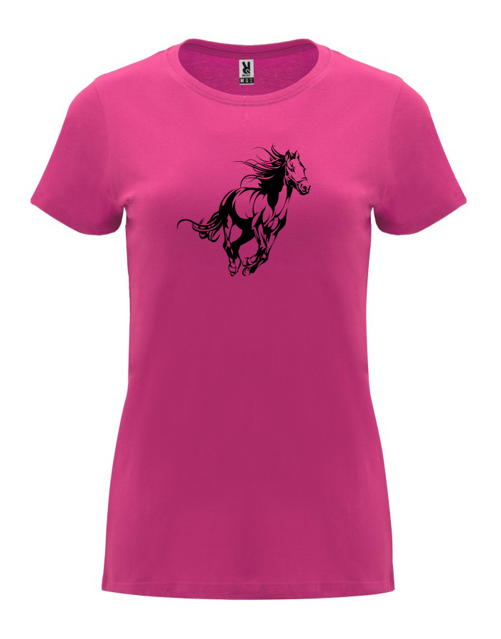 Dámské tričko s potiskem Kůň růže