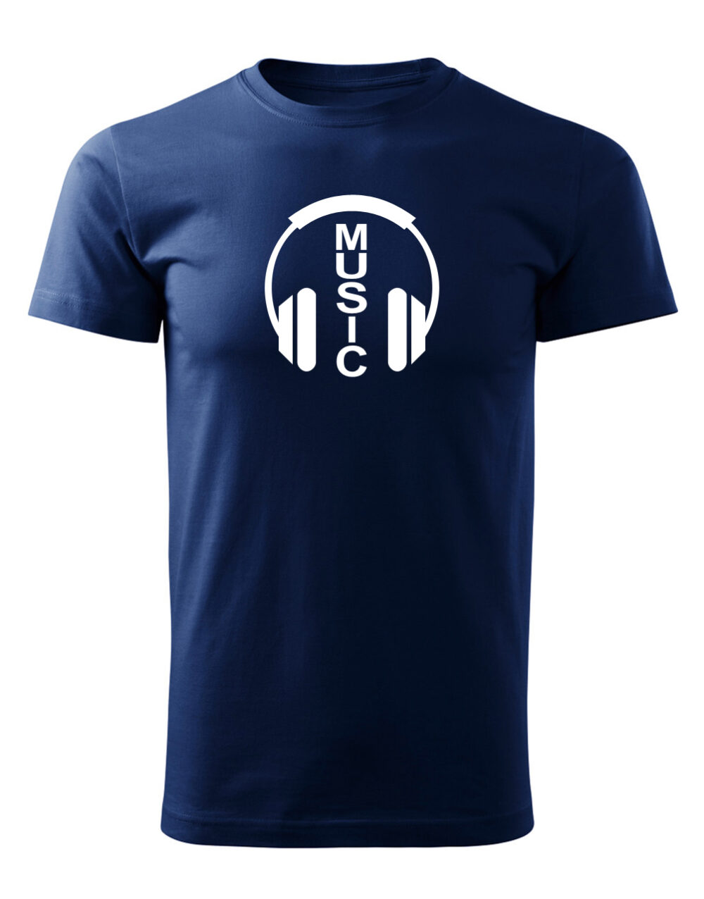 Pánské tričko s potiskem Music námořnická modrá