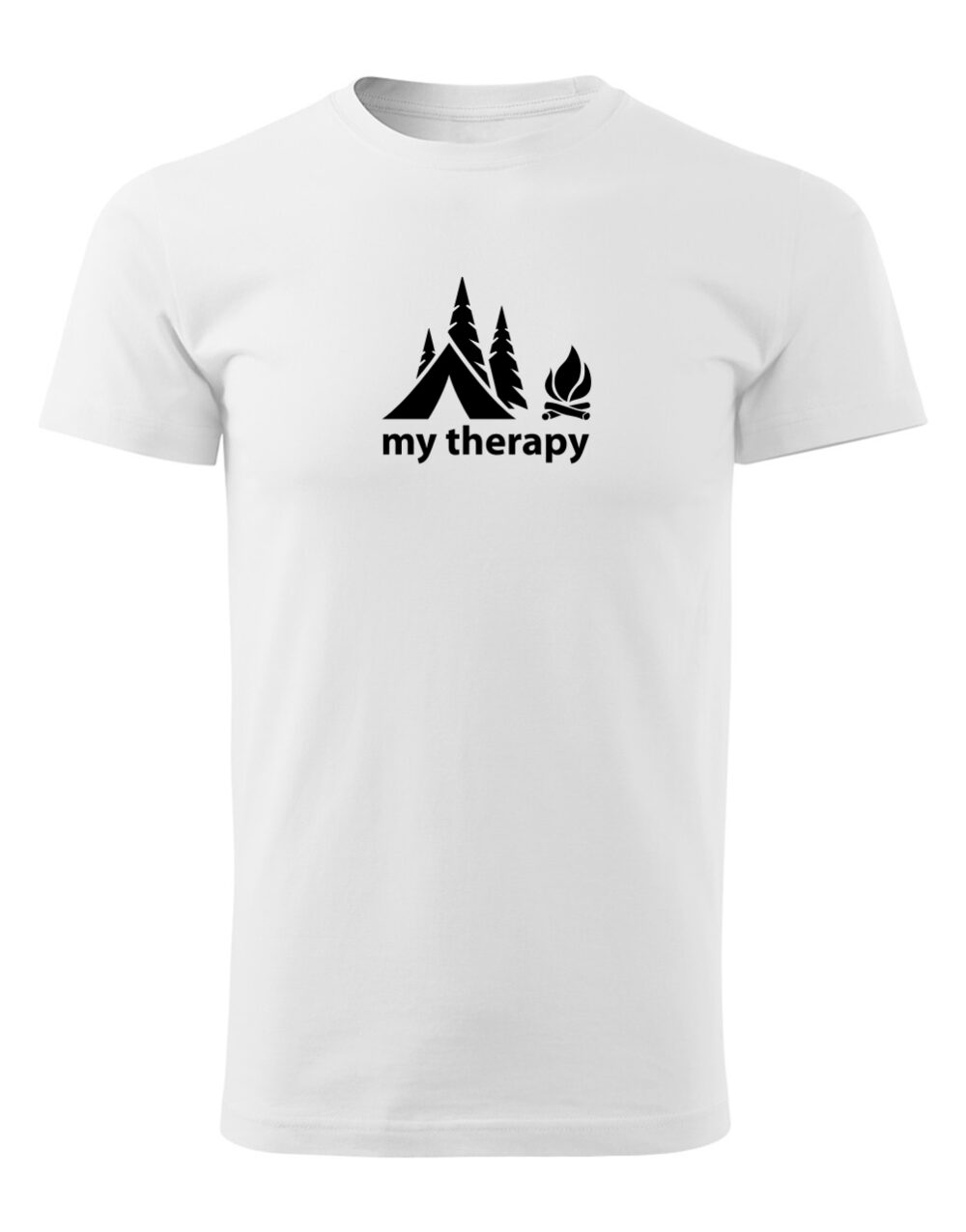 Pánské tričko s potiskem My therapy bílá