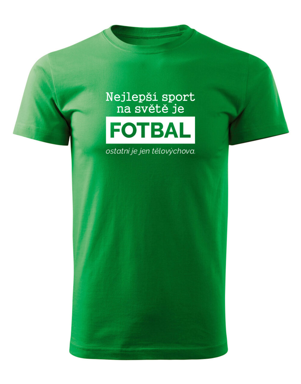Pánské tričko s potiskem Nejlepší sport je fotbal světle zelená
