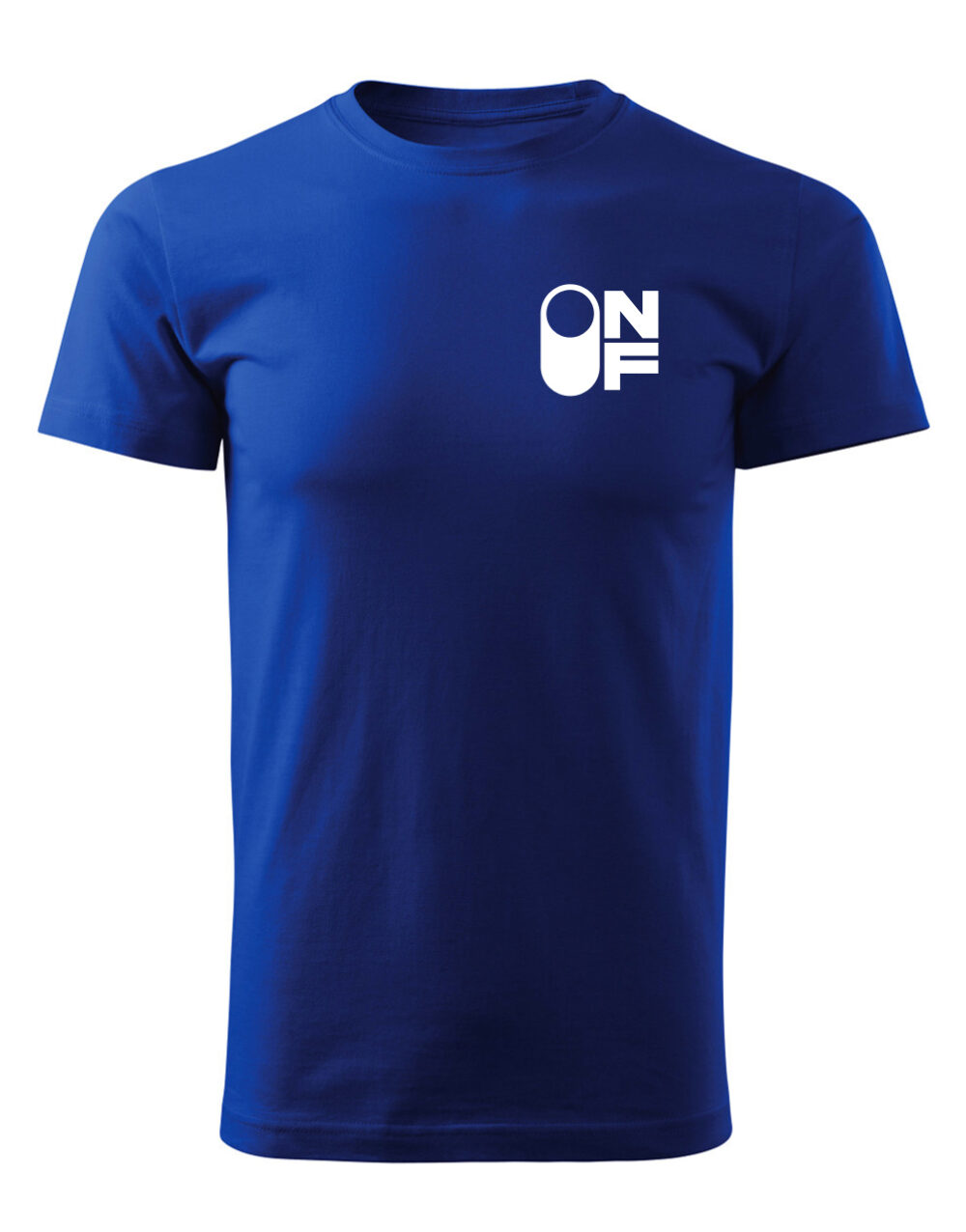 Pánské tričko s potiskem ON-OF královská modrá