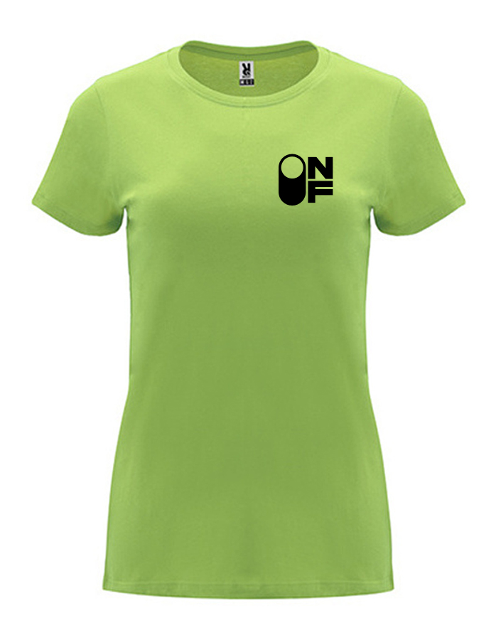 Dámské tričko s potiskem ON-OF světle zelená