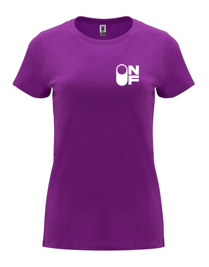 Dámské tričko s potiskem ON-OF purpurová
