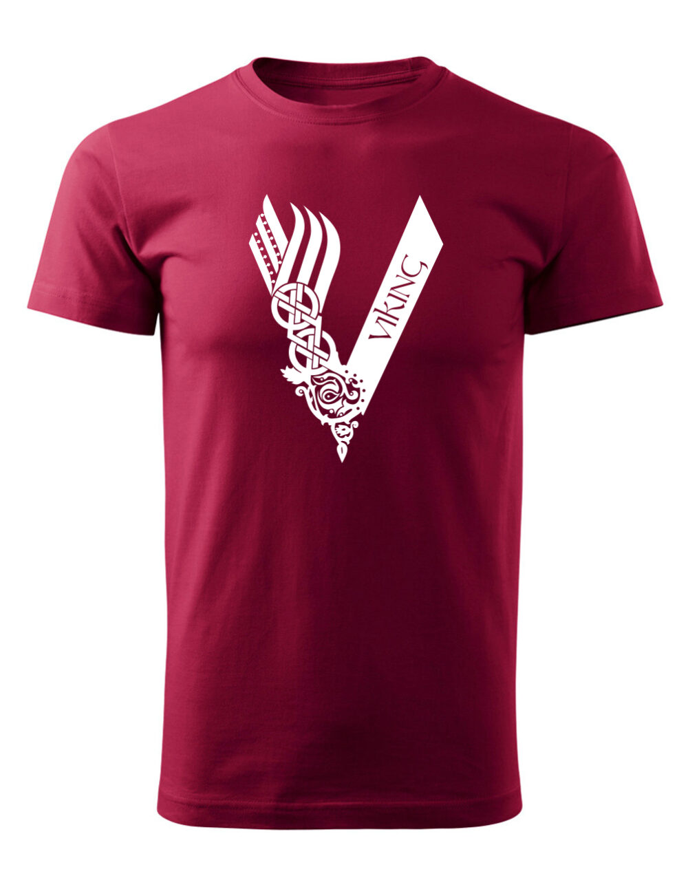 Pánské tričko s potiskem Viking granátová