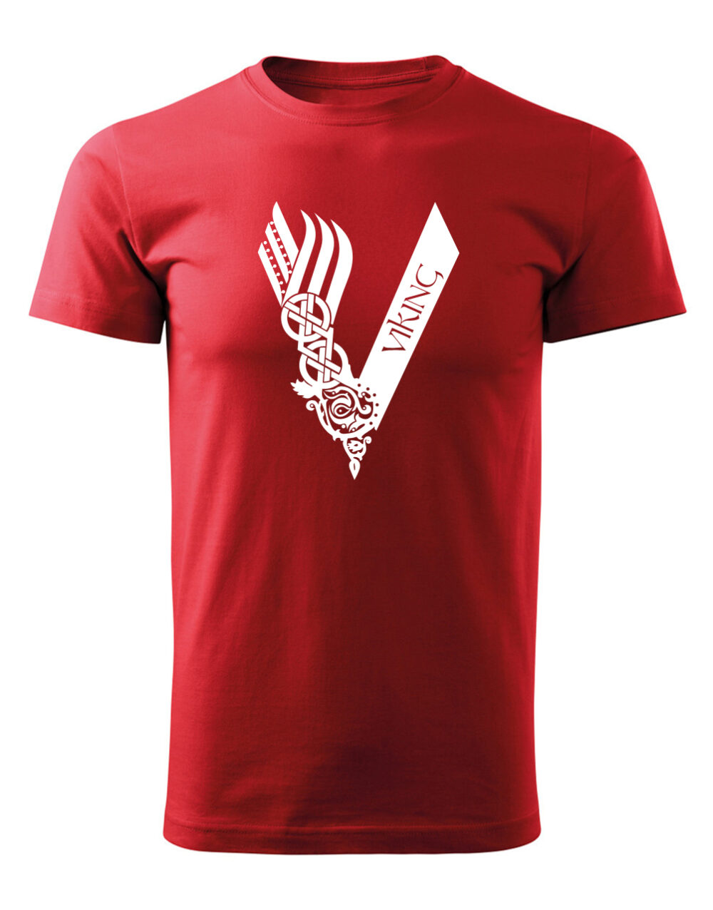 Pánské tričko s potiskem Viking červená
