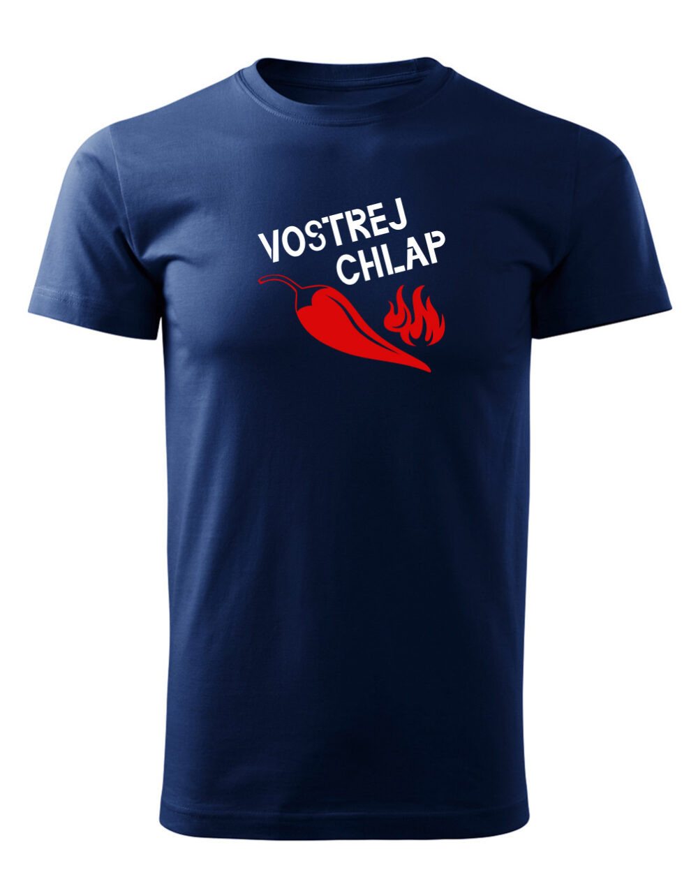 Pánské tričko s potiskem Vostrej chlap námořnická modrá