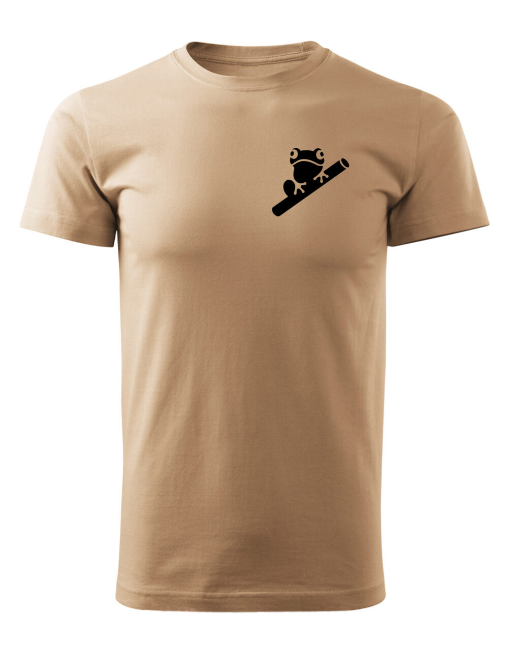 Pánské tričko s potiskem Žába písková