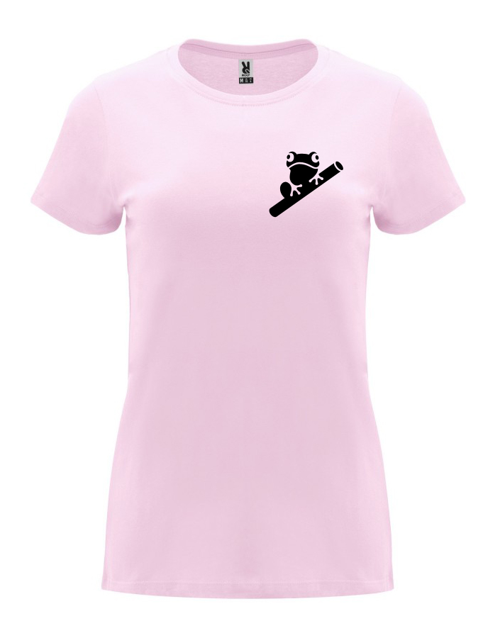 Dámské tričko s potiskem Žába světle růžová