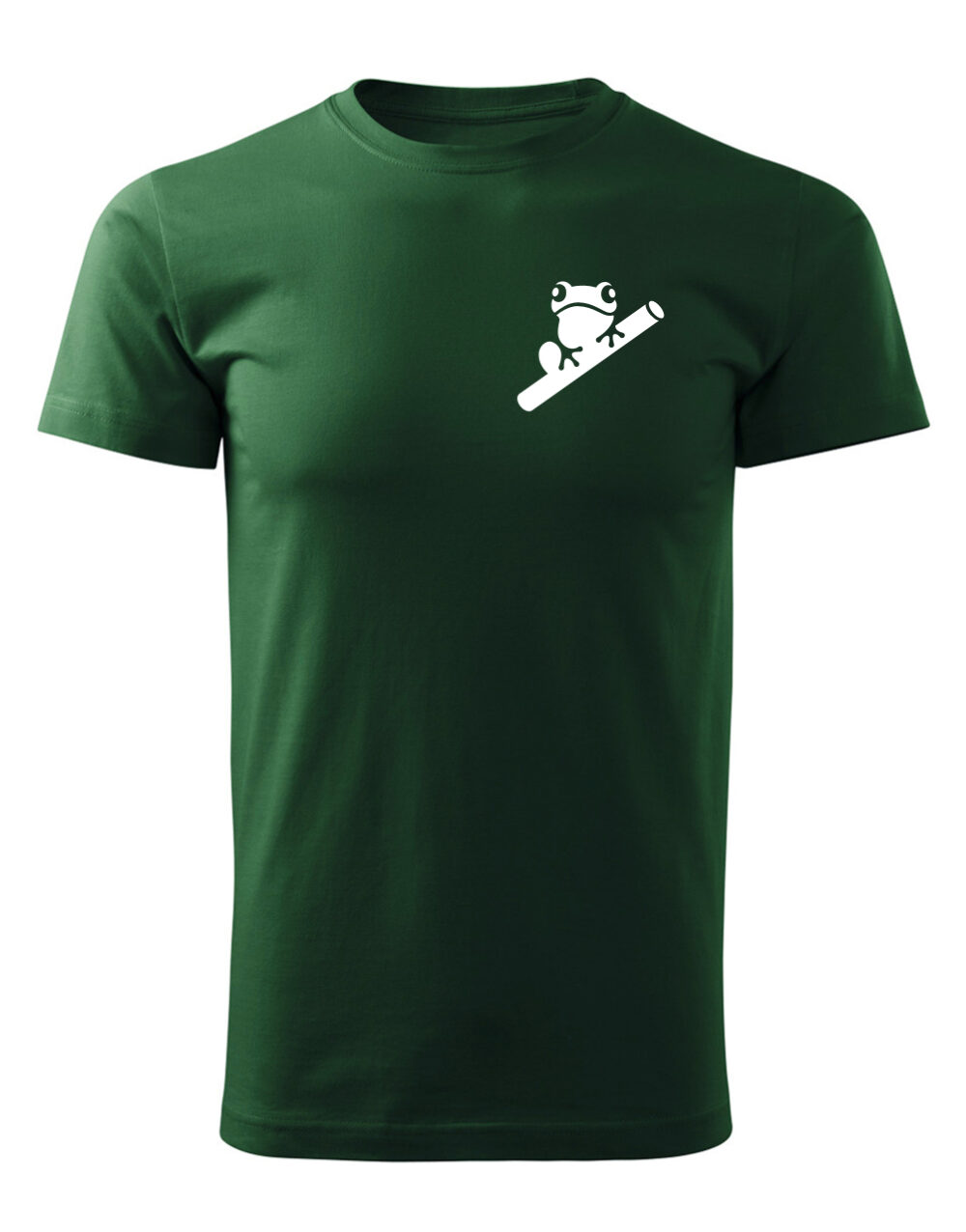 Pánské tričko s potiskem Žába lahvově zelená