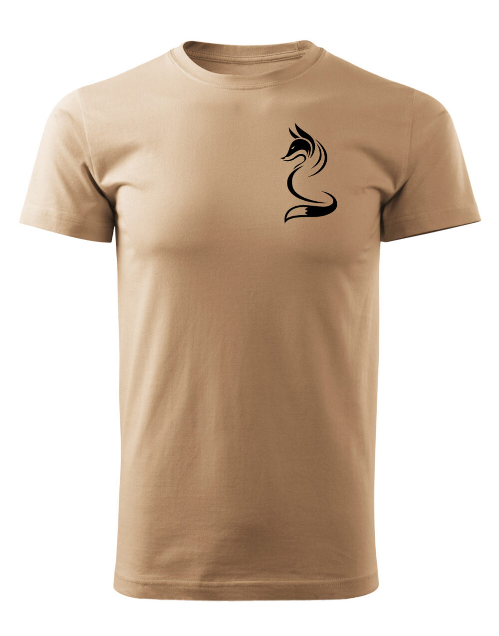 Pánské tričko s potiskem Liška písková