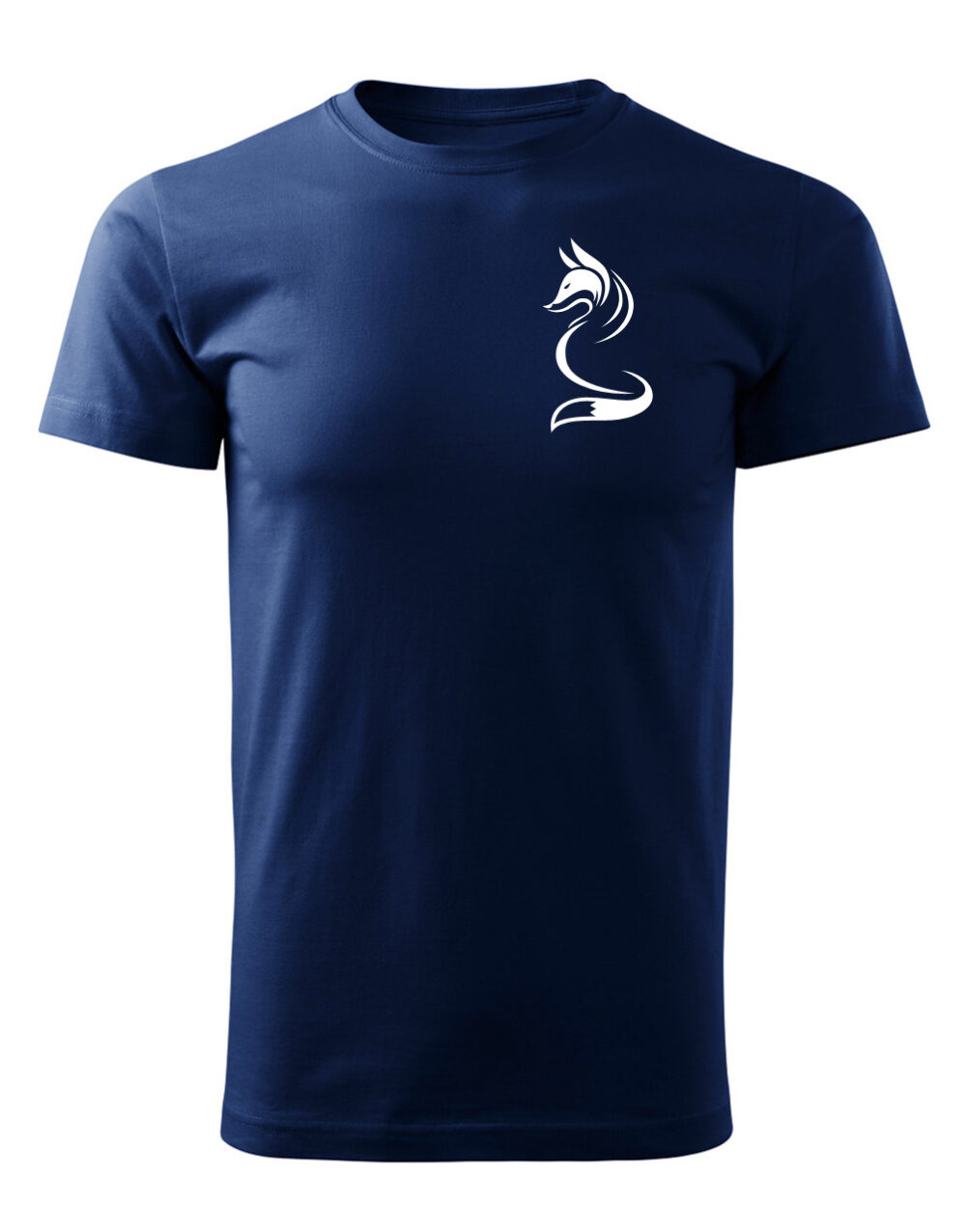 Pánské tričko s potiskem Liška námořnická modrá