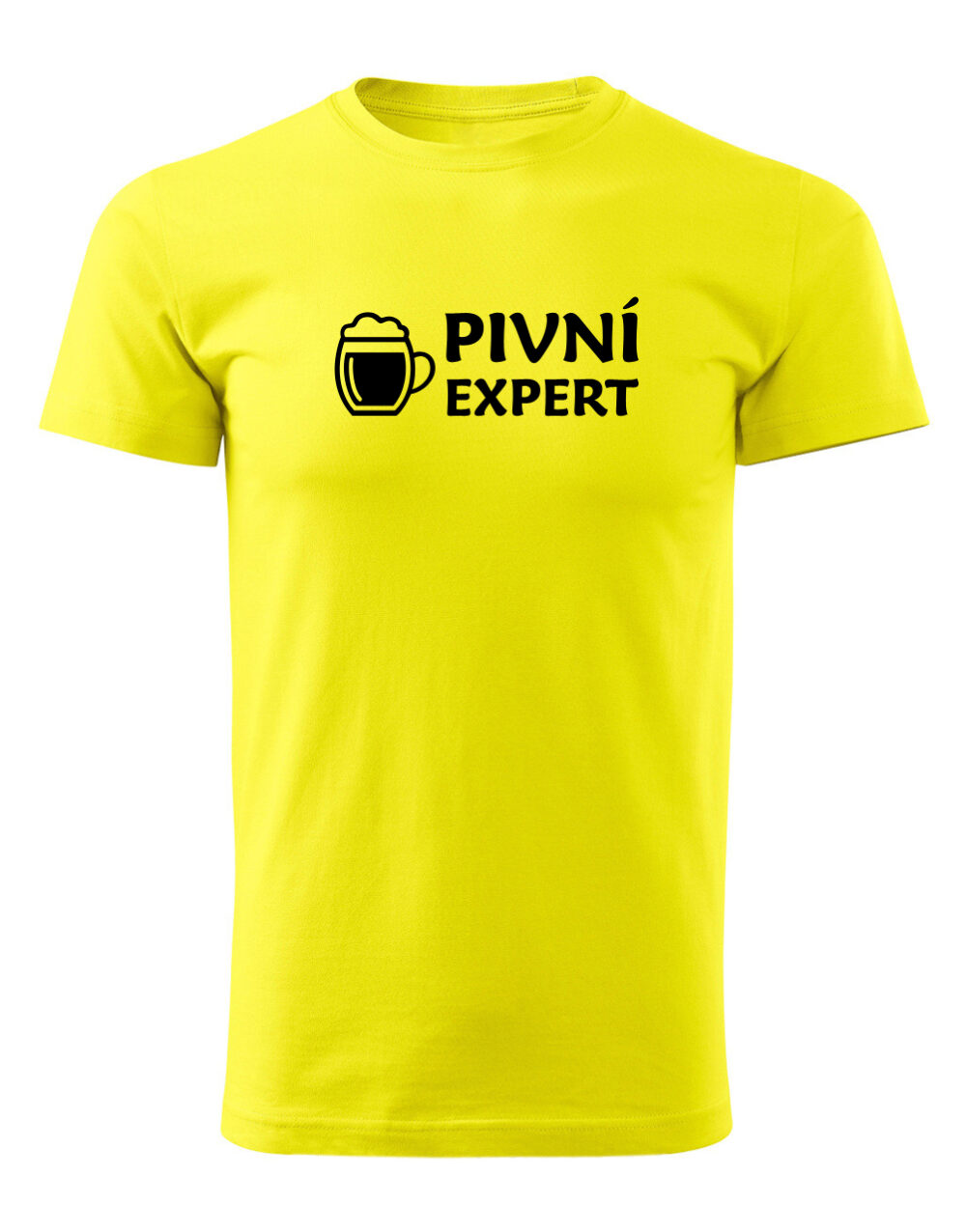 Pánské tričko s potiskem Pivní expert žlutá