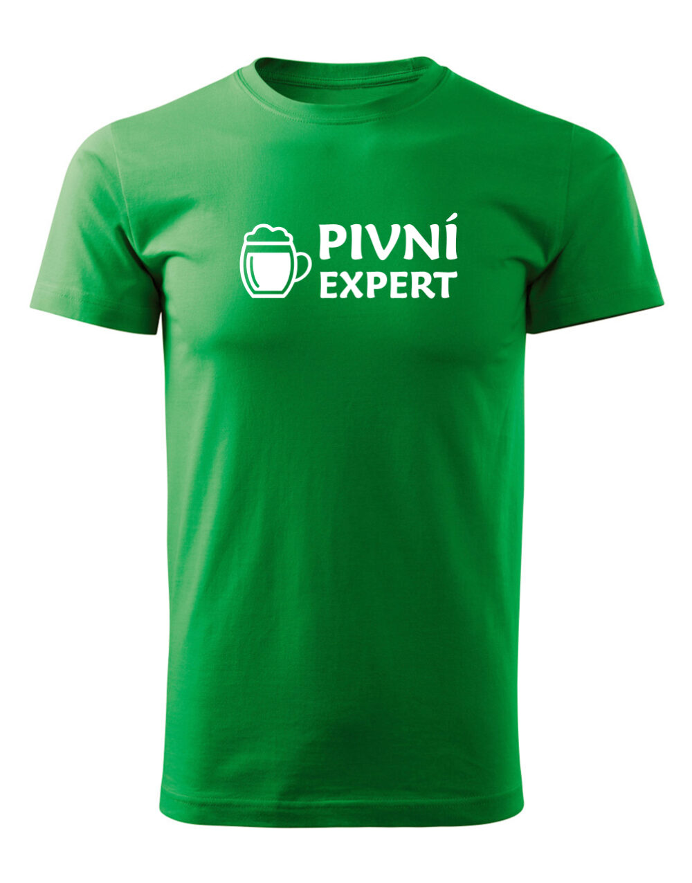 Pánské tričko s potiskem Pivní expert světle zelená