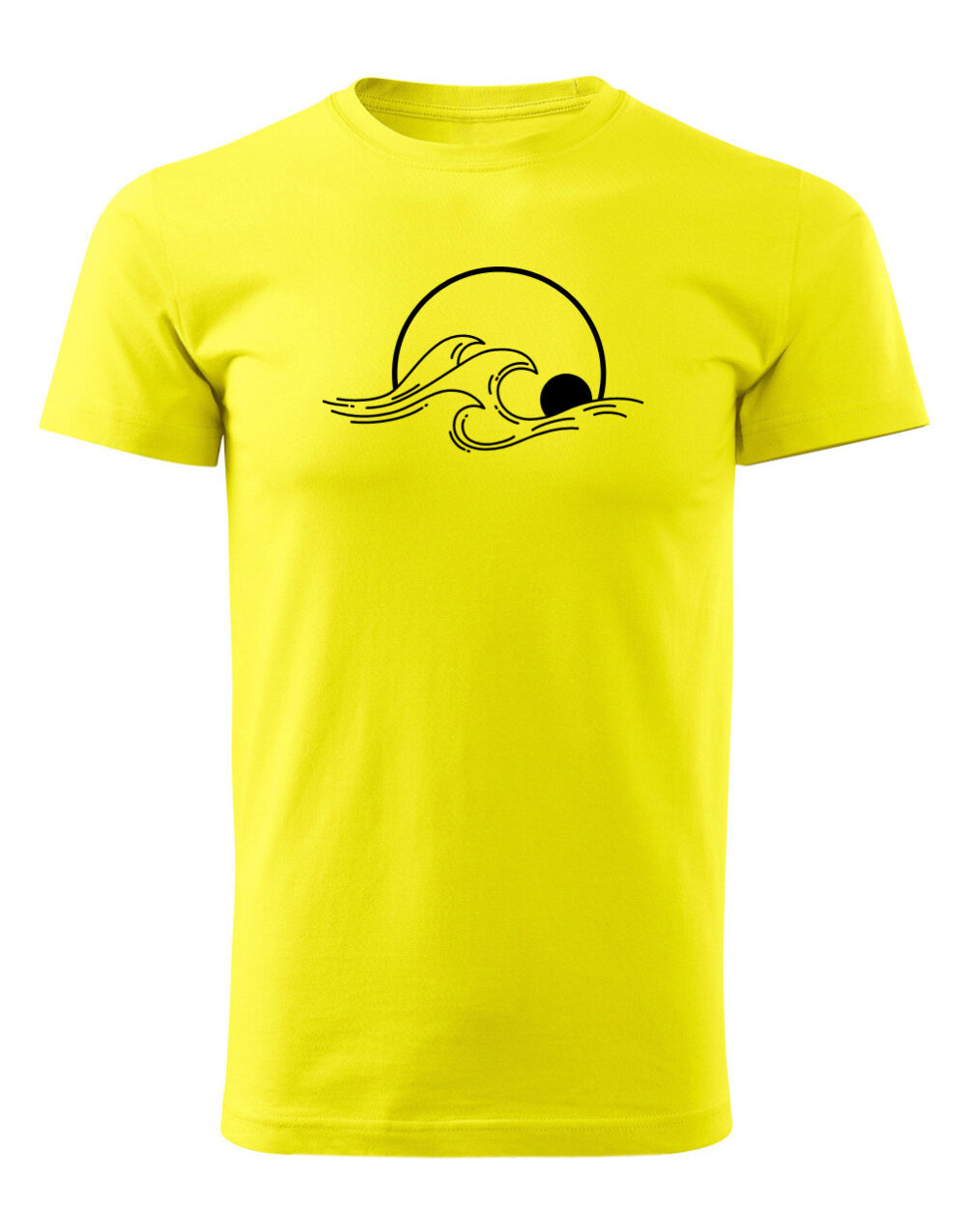 Pánské tričko s potiskem Summer žlutá