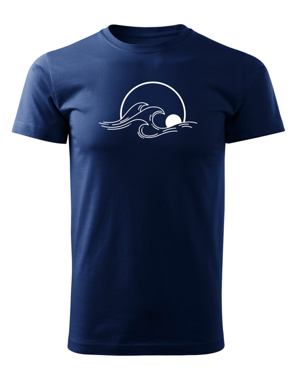 Pánské tričko s potiskem Summer námořnická modrá