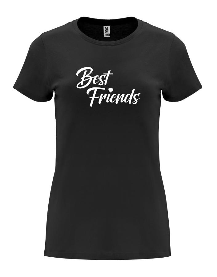 Dámské tričko s potiskem Best Friends černá
