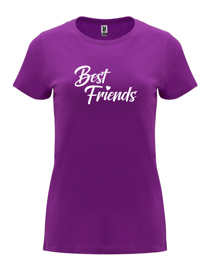 Dámské tričko s potiskem Best Friends purpurová