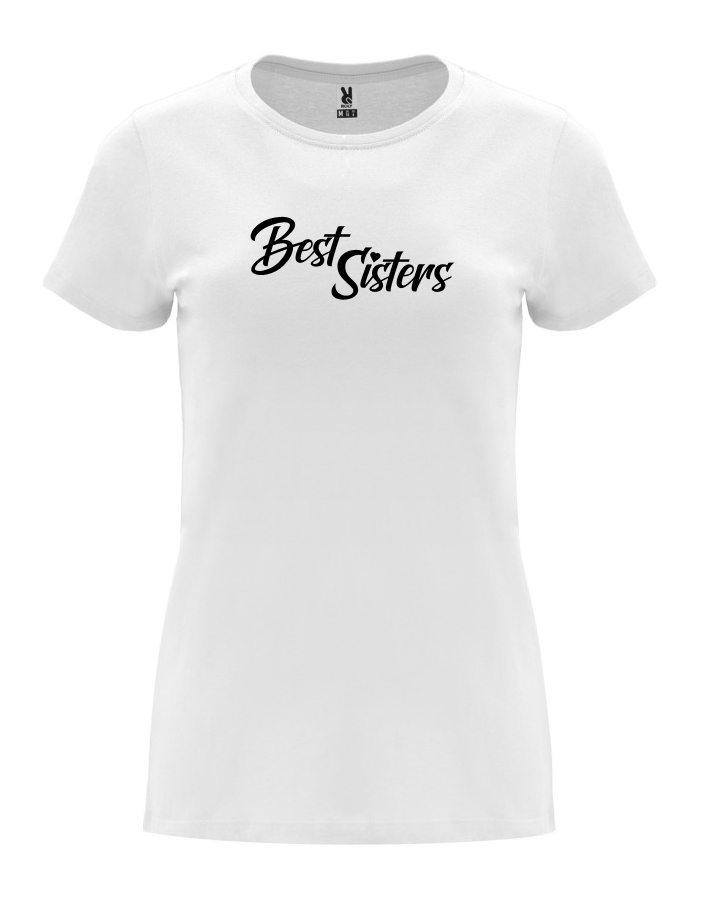 Dámské tričko s potiskem Best Sisters bílá