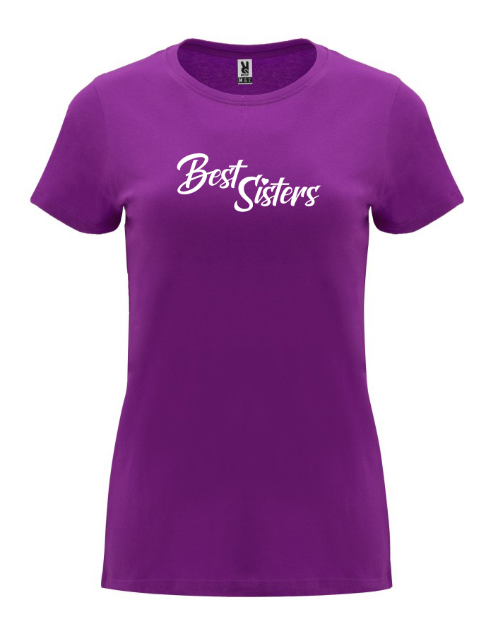 Dámské tričko s potiskem Best Sisters purpurová
