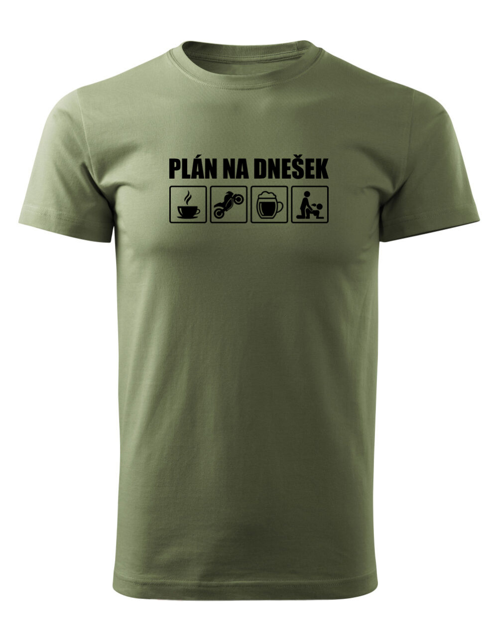 Pánské tričko s potiskem Plán na dnešek vlašský ořech
