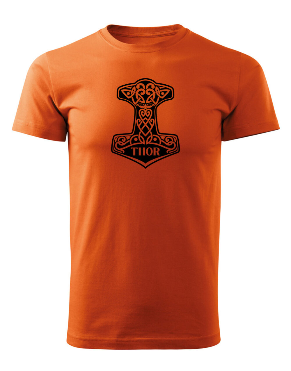 Pánské tričko s potiskem Thorovo kladivo oranžová