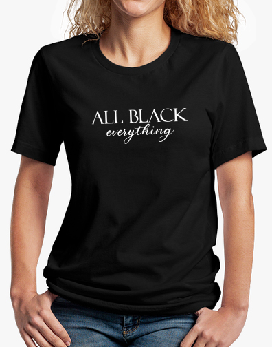 Dámské tričko s potiskem All black