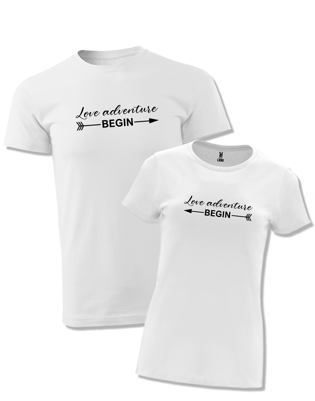 Párová trička s potiskem Love adventure