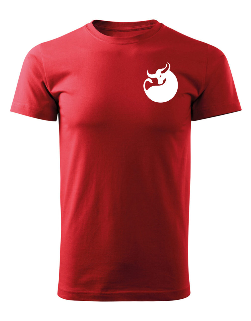 Pánské tričko s potiskem Býk červená
