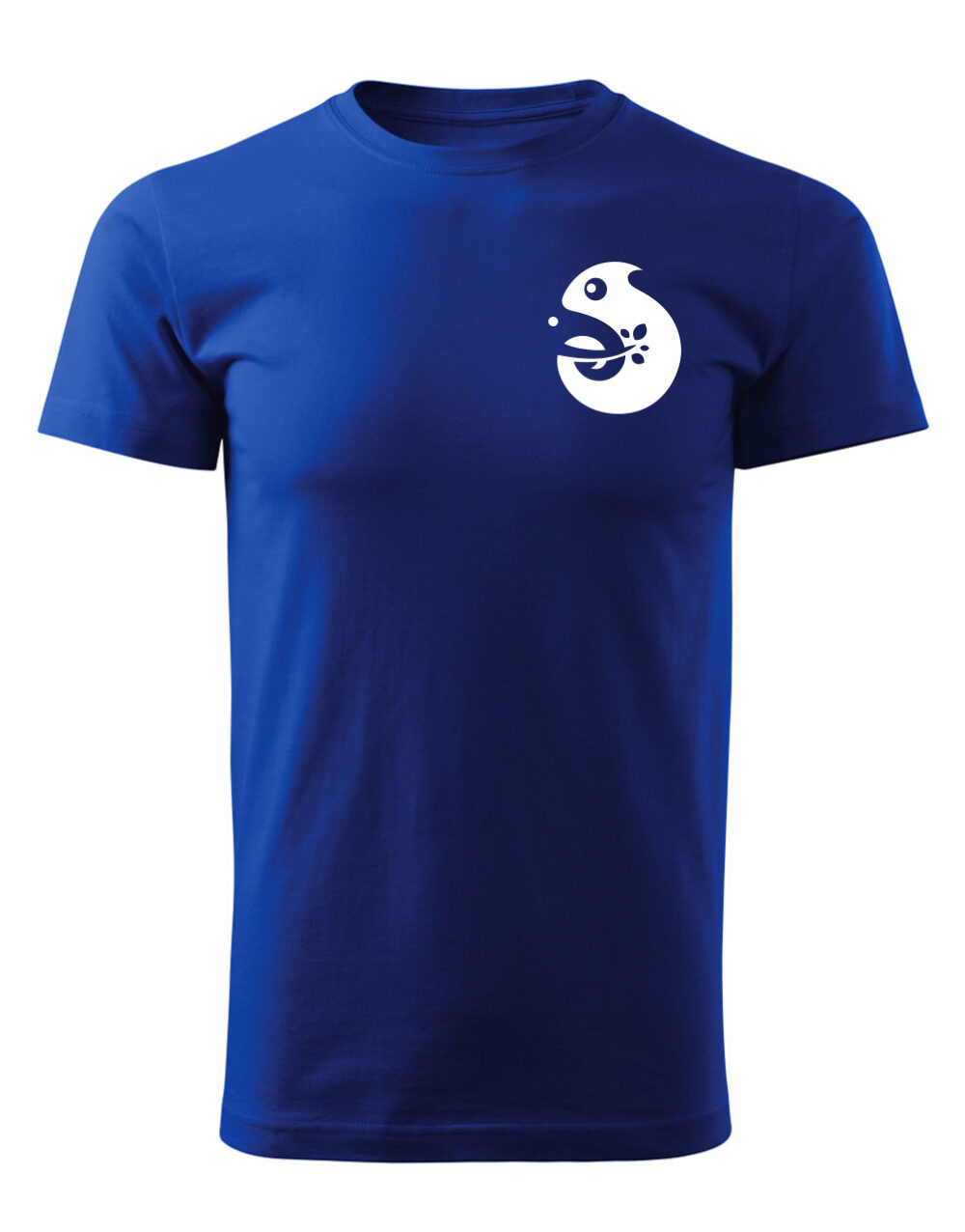 Pánské tričko s potiskem Chameleon královská modrá