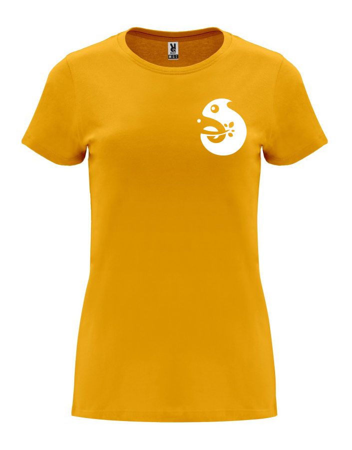 Dámské tričko s potiskem Chameleon oranžová