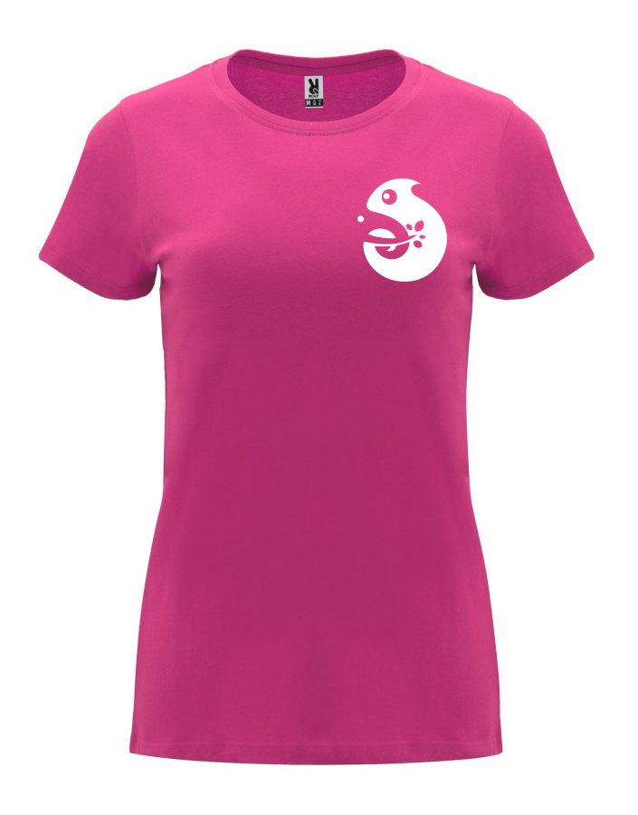 Dámské tričko s potiskem Chameleon růžová