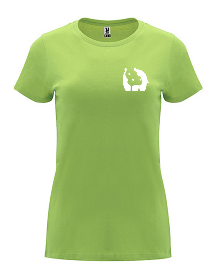 Dámské tričko s potiskem Hroch světle zelená