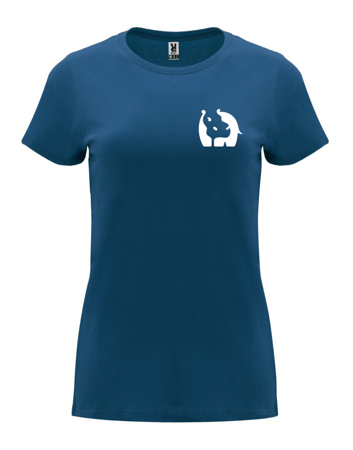 Dámské tričko s potiskem Hroch námořní modrá